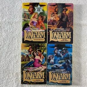 Vintage Longarm Action Western Romance Novel x4